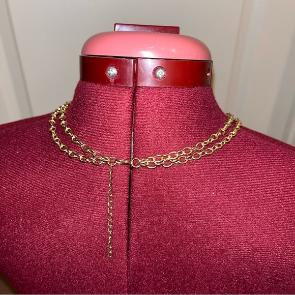 Egyptian Revival Bib Collar Necklace Opaque Bluish/Green Stone Pin Cushion - Picture 3 of 16